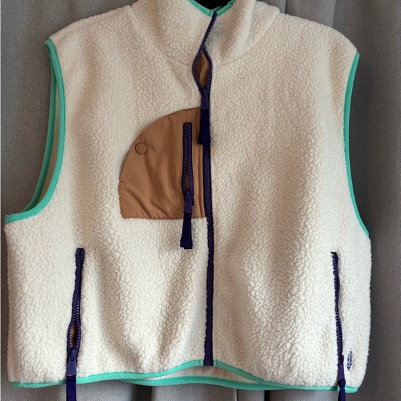 FP Movement by Free People Cream and Tan Crop Vest - Picture 4 of 7